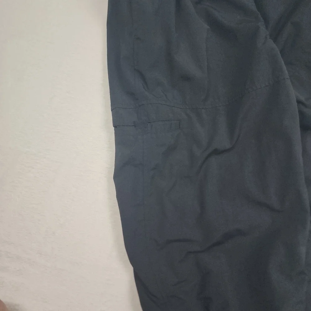 Vintage Reebok Windbreaker Track Pants Mens Size Large Black Nylon Mesh Lined